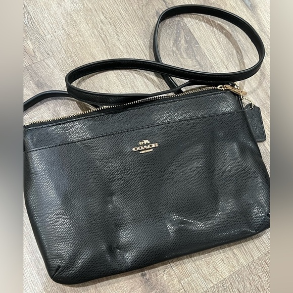 3 Piece Black Leather Coach Leather Slim Hip Purse Bag with Coin Purse and Folio - Picture 2 of 13